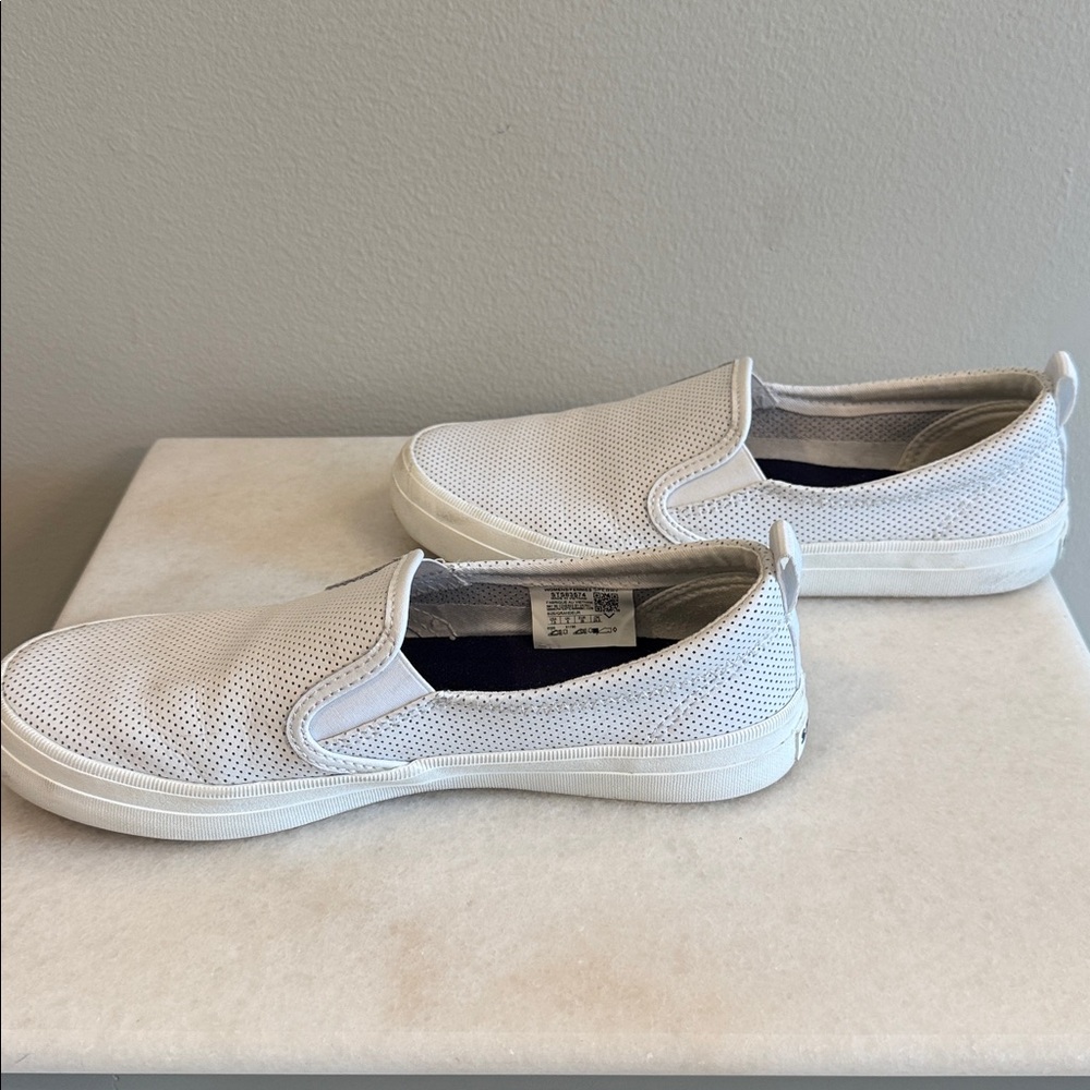 Sperry White Perforated Slip-On Shoes - Picture 3 of 5